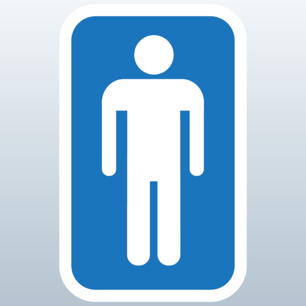 Men's Restroom Sign 3D Model Made with 123D unknown - ClipArt Best ...