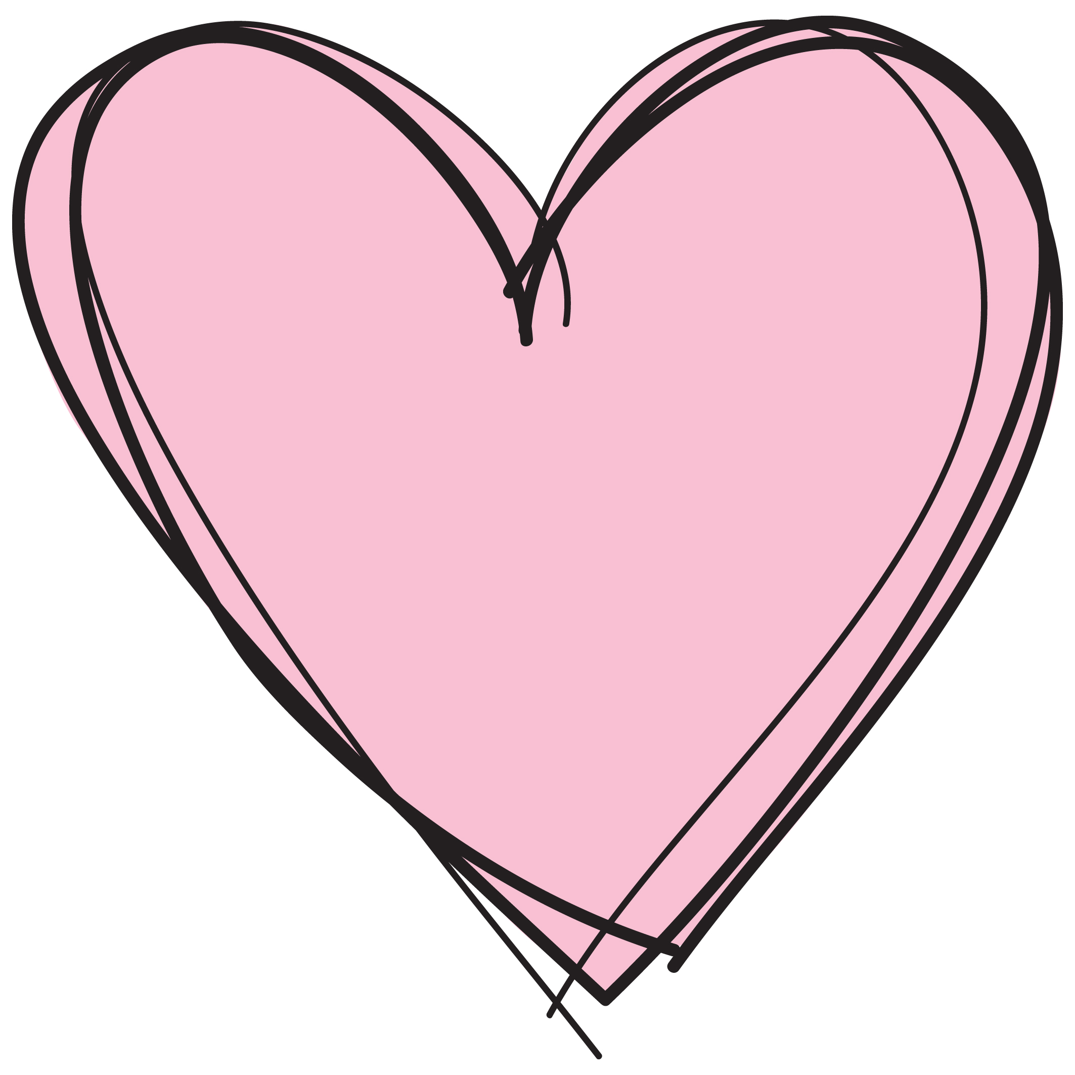 Pink Heart Outline Clipart | Clipart Panda - Free Clipart Images