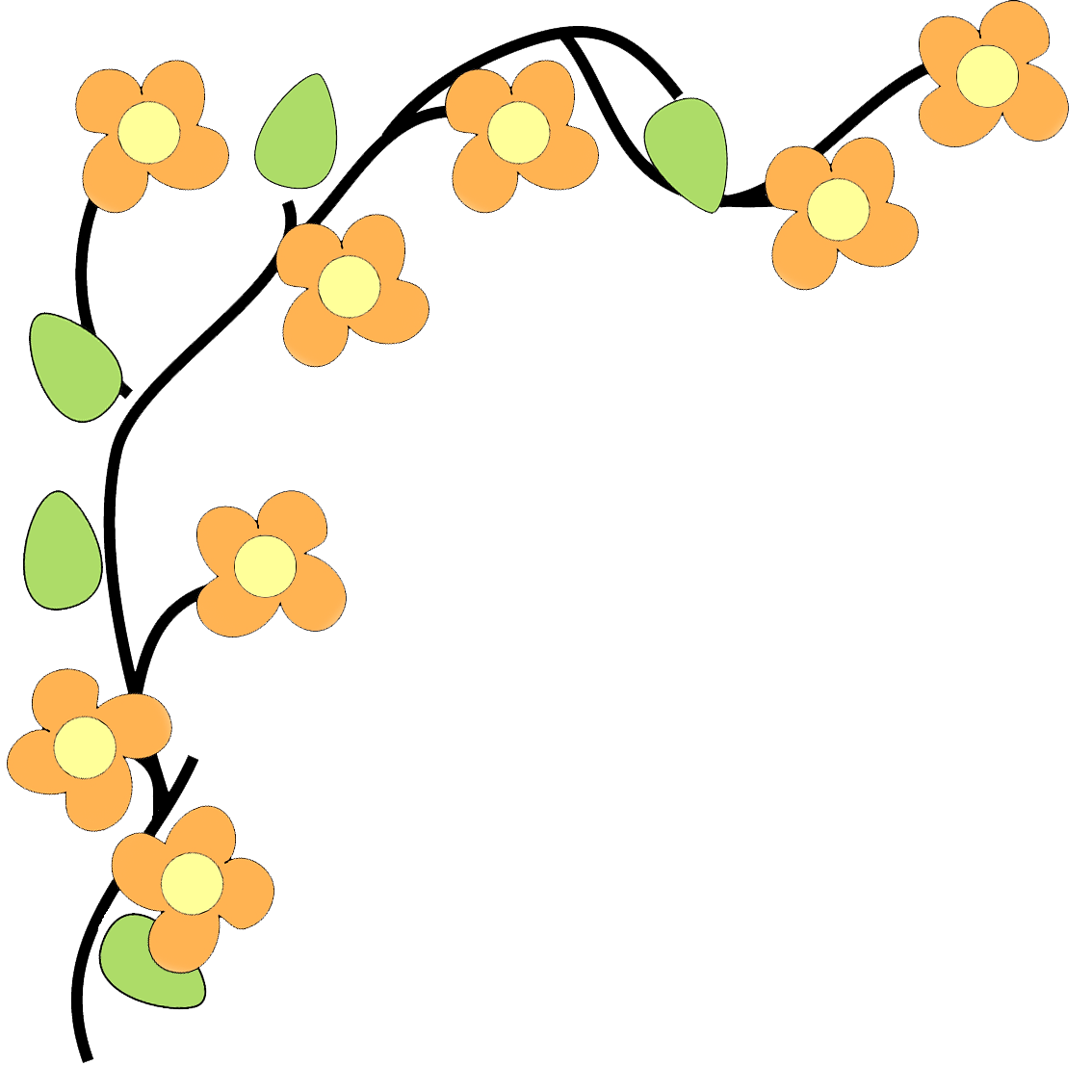 clipart spring flowers border - photo #50