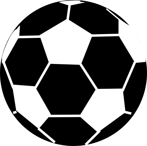 Black And White Soccer Ball clip art - vector clip art online ...