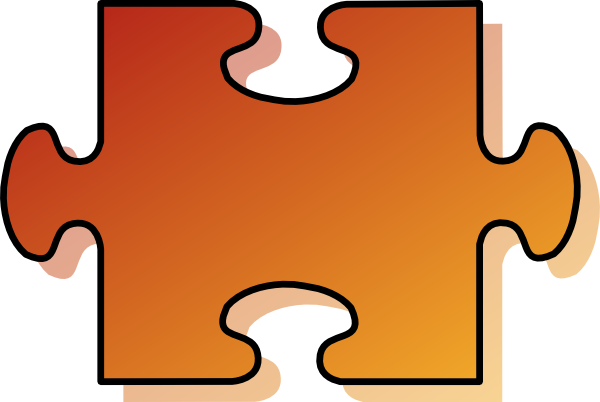 Jigsaw Orange Puzzle Piece clip art - vector clip art online ...