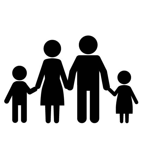 free family clipart black and white - photo #49
