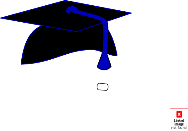 Black Graduation Cap Blue Tassel Clip Art at Clker.com - vector ...