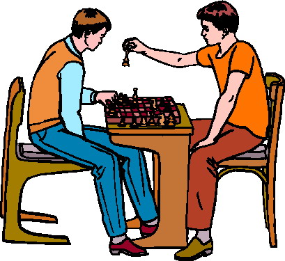 Playing chess Clip Art