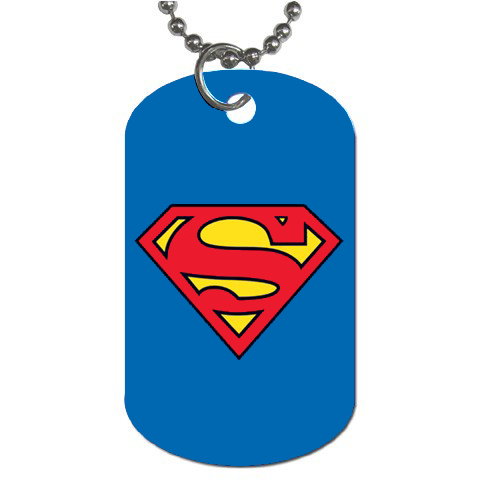 Superman Shield : Dog Tag Pendant Necklace