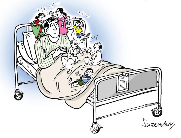 Sick Person In Hospital Cartoon | zoominmedical.
