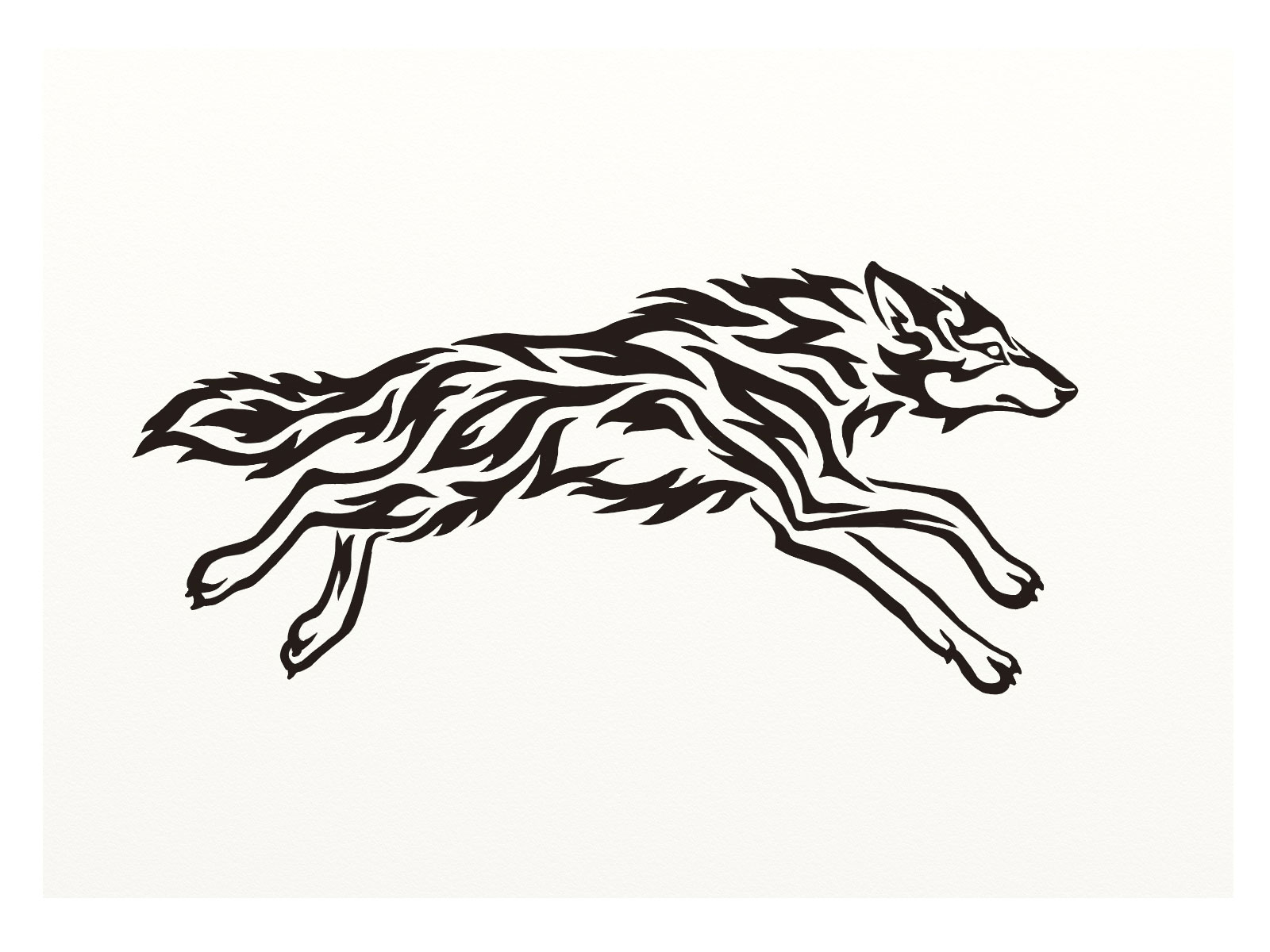 Free designs - Wolf is running wallpaper