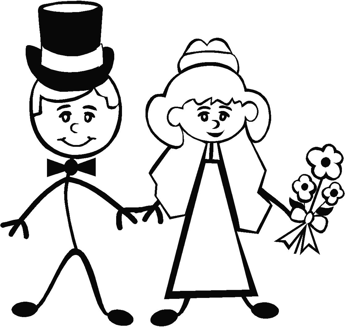 free wedding stick figure clip art - photo #17
