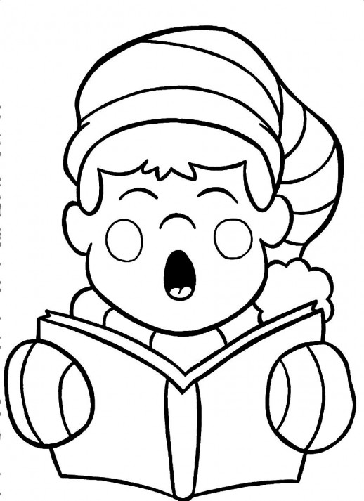 People In Church Singing Christmas Songs Coloring Pages - Holiday ...