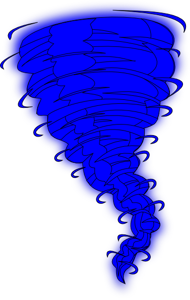 Blue Tornado clip art - vector clip art online, royalty free ...