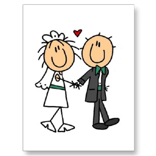 Cartoon Bride and Groom Clipart