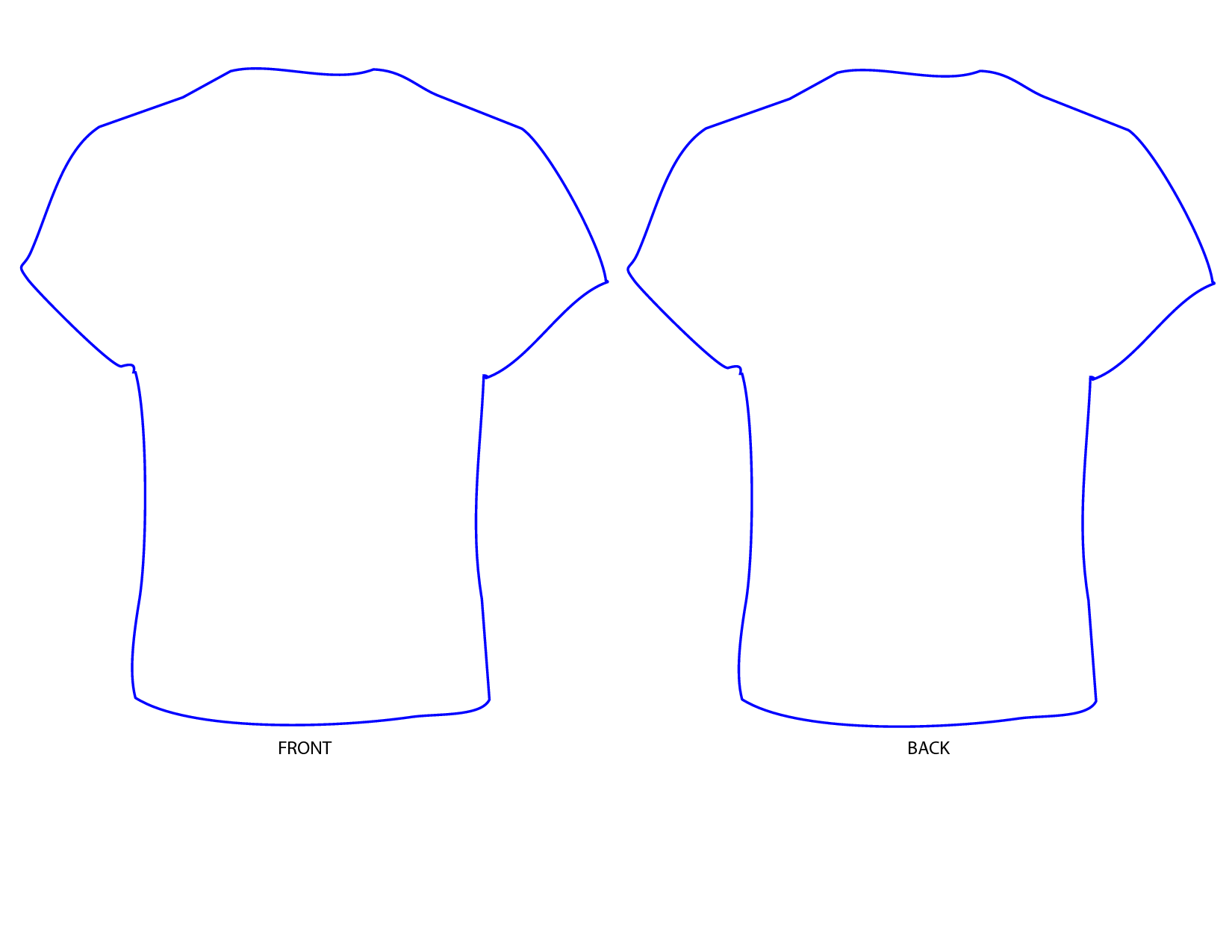 Blank Tshirt Template Printable