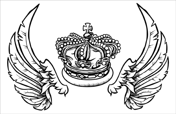 Heraldry Crowns Vector image - vector clip art online, royalty ...