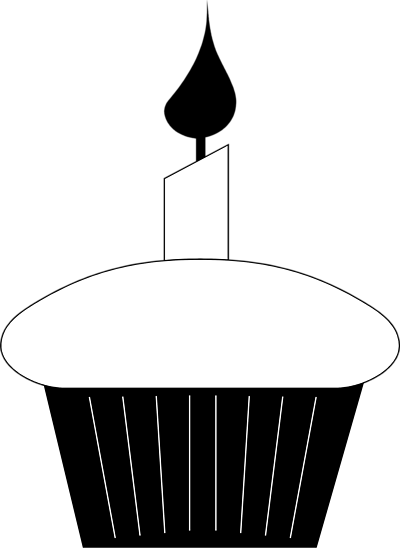 Cupcake Clipart Black And White | Clipart Panda - Free Clipart Images