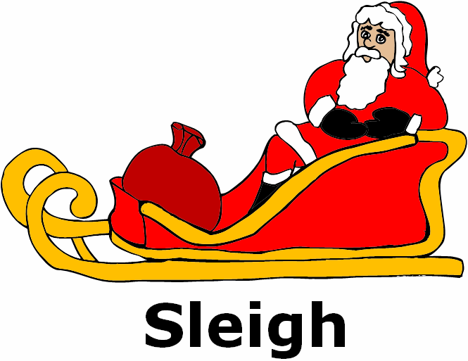 clipart santa and sleigh - photo #19