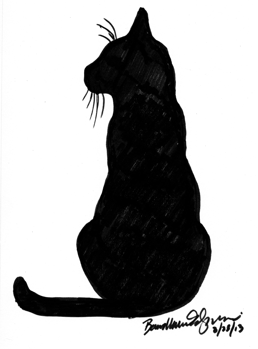 Sitting Cat Silhouette - Cliparts.co