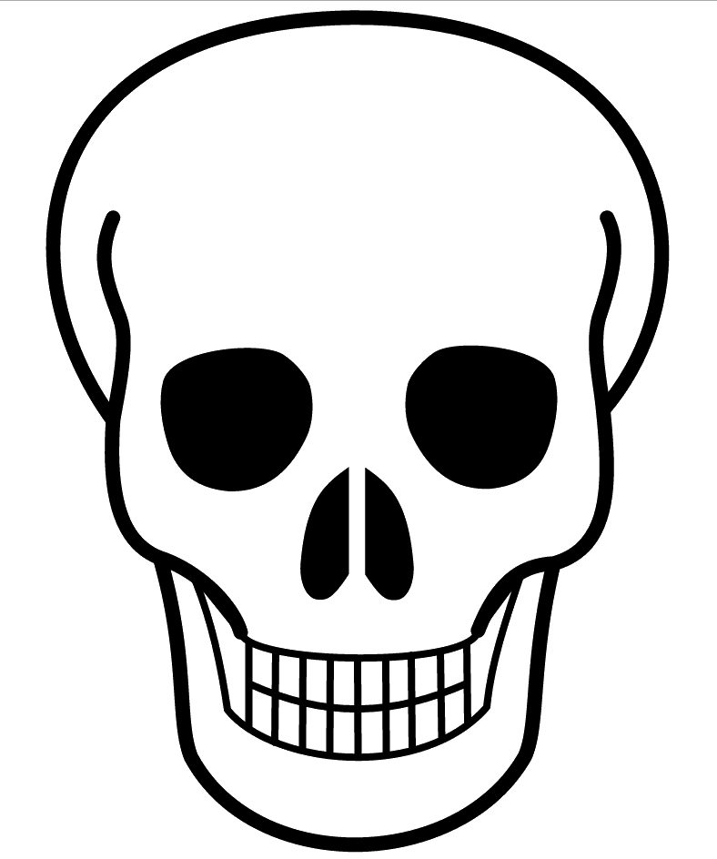 Simple Sugar Skull Stencil Images & Pictures - Becuo