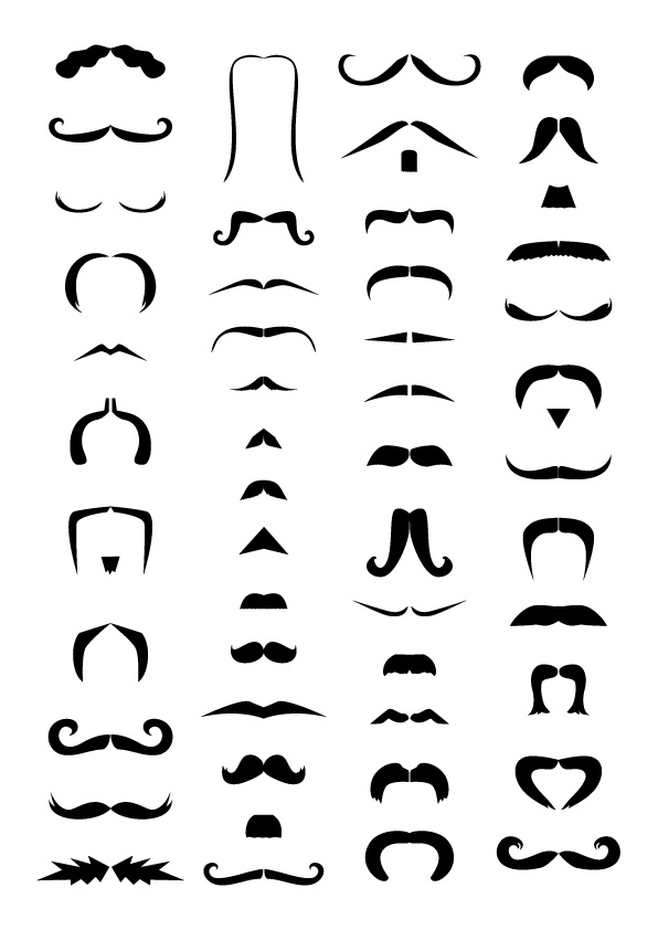 50 moustache vectors Vector EPS Free Download, Logo, Icons, Brand ...