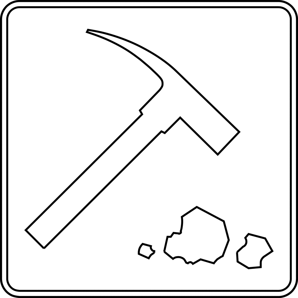 Rock Collecting, Outline | ClipArt ETC