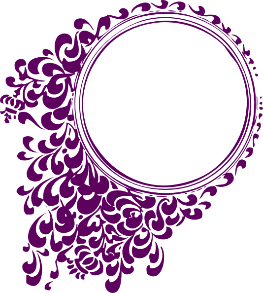 Purple Filigree Circle clip art - vector clip art online, royalty ...