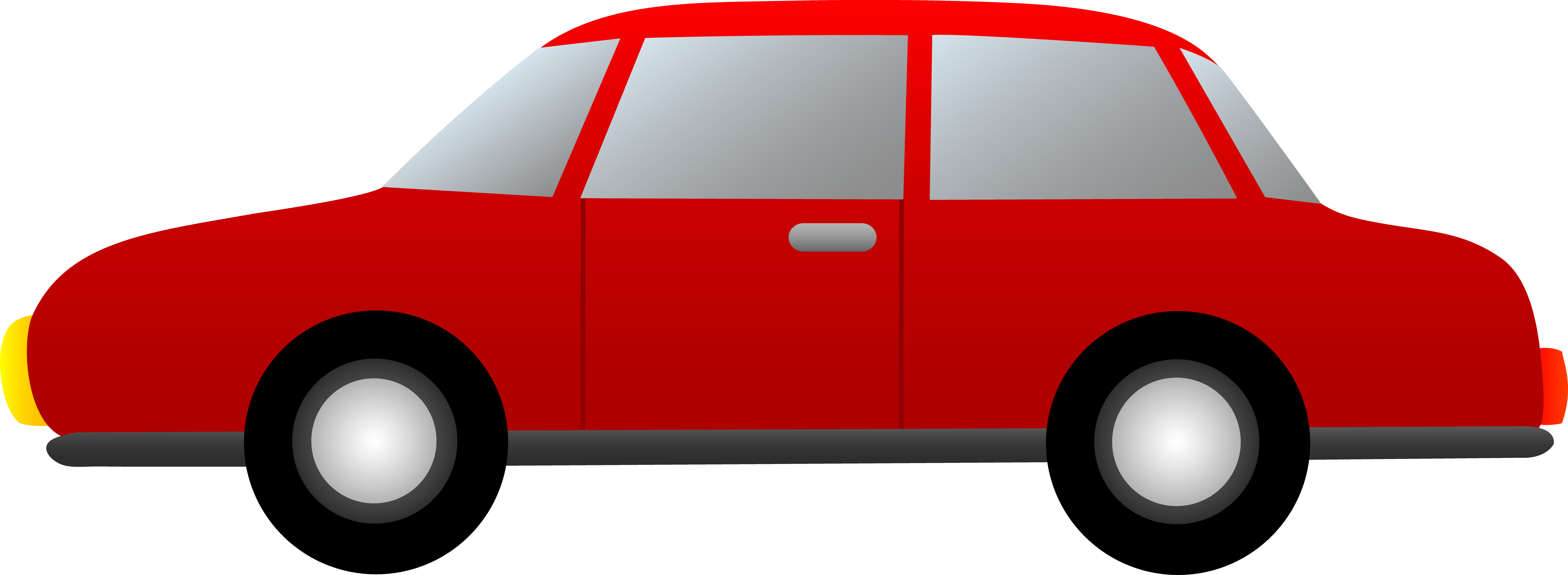 Simple Red Car - Free Clip Art