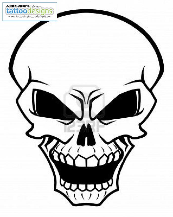 Danger Skull As Warning Or Evil Concept Image | Tattooing Tattoo ...