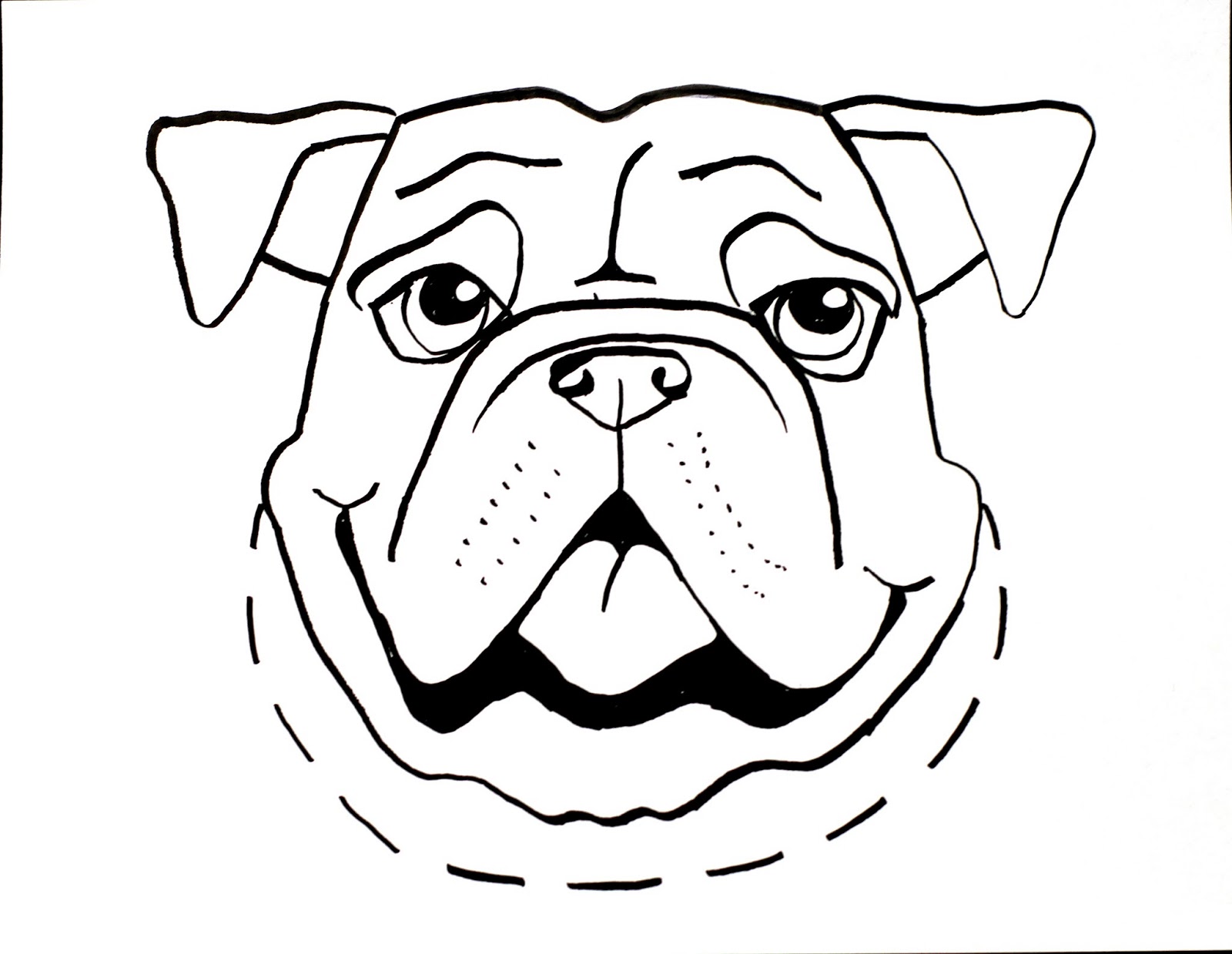 Simple Line Drawing of a Dog images