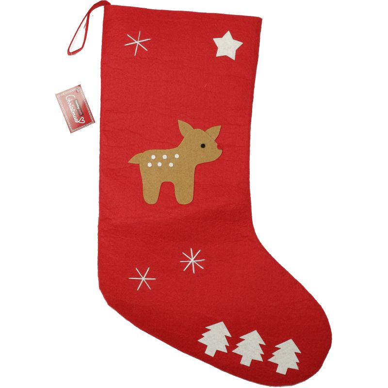 Hobbycraft Christmas Deer Felt Stocking Red | Hobbycraft