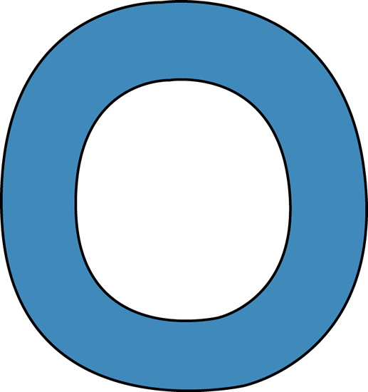 Blue Alphabet Letter O Clip Art - Blue Alphabet Letter O Image