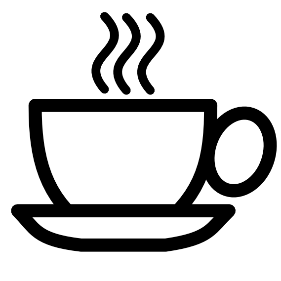 pitr coffee cup icon black white line art scalable vector graphics ...