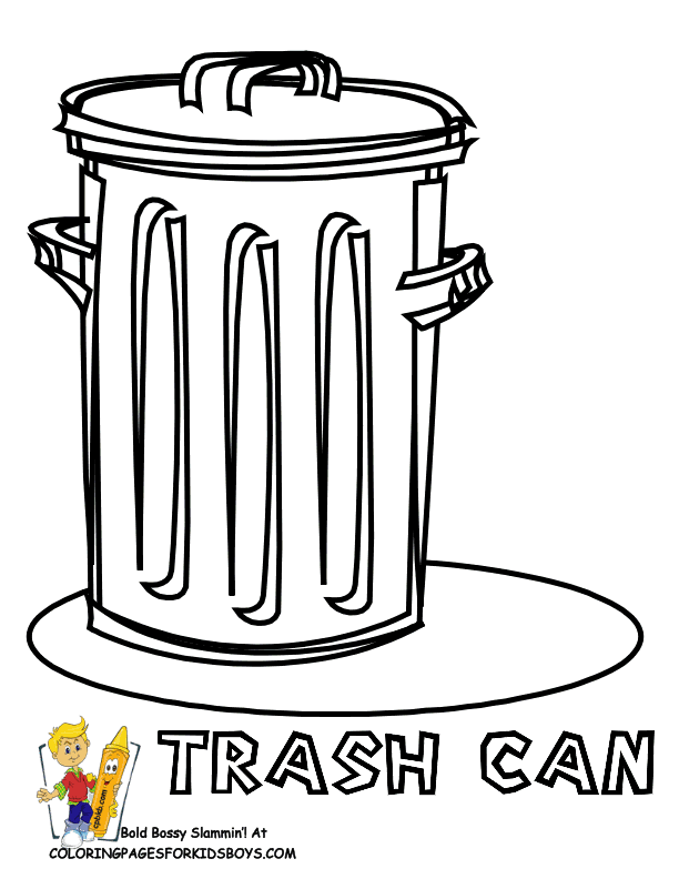 trash bin Colouring Pages (page 2)