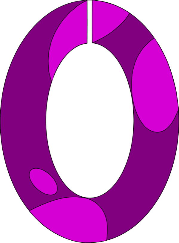 Number Zero 0 - vector Clip Art