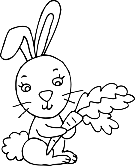 free rabbit clipart black white - photo #10