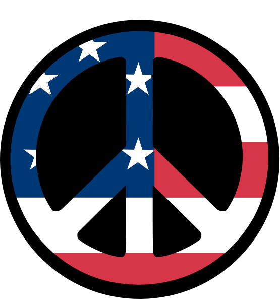 American Flag Peace Symbol Peace Flags Peace Symbol Sign CND Logo ...