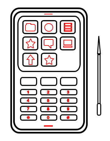 Drawing a cartoon cell phone
