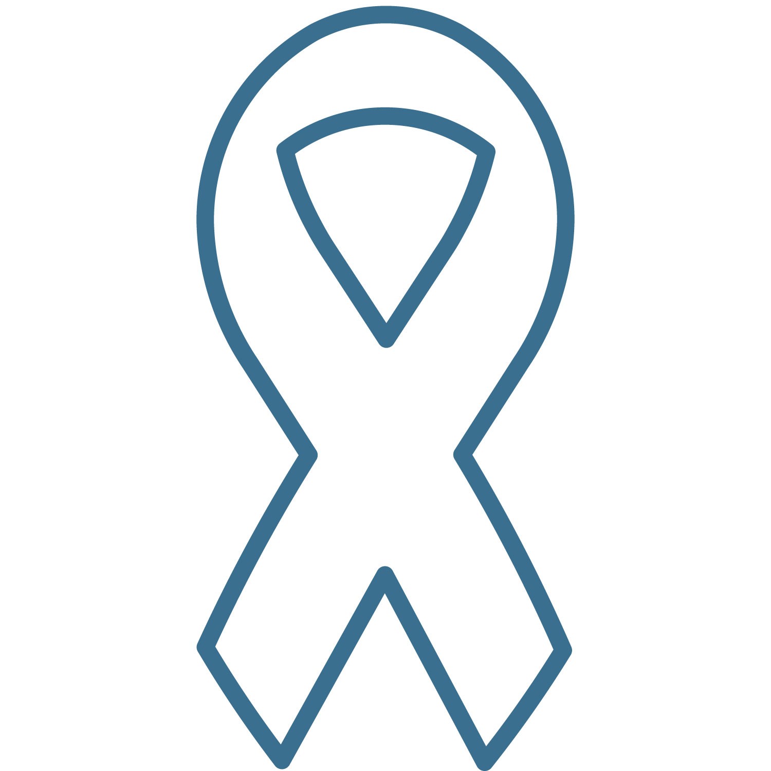 Pix For > Cancer Awareness Ribbon Outline