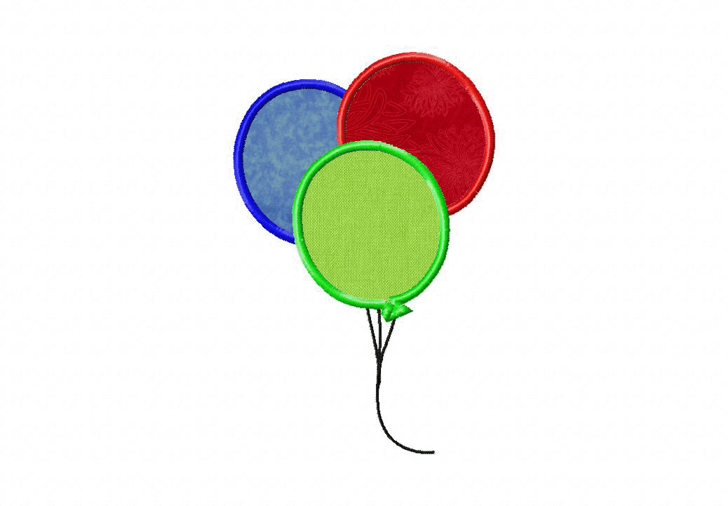 Free Balloons Machine Embroidery Includes BOTH Applique and Fill ...