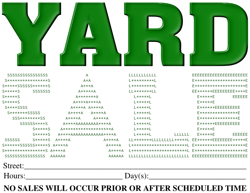 Clipart - Yard Sale