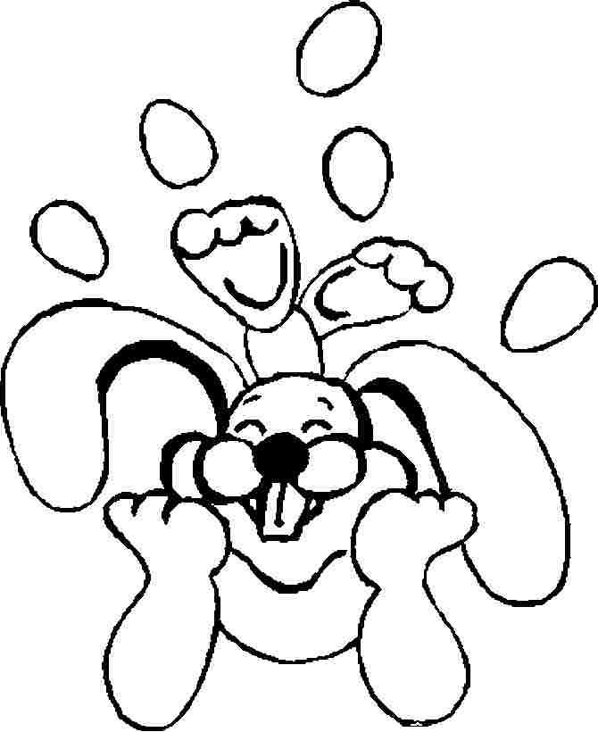 Colouring Pages Easter Bunny Printable Free For Toddler #