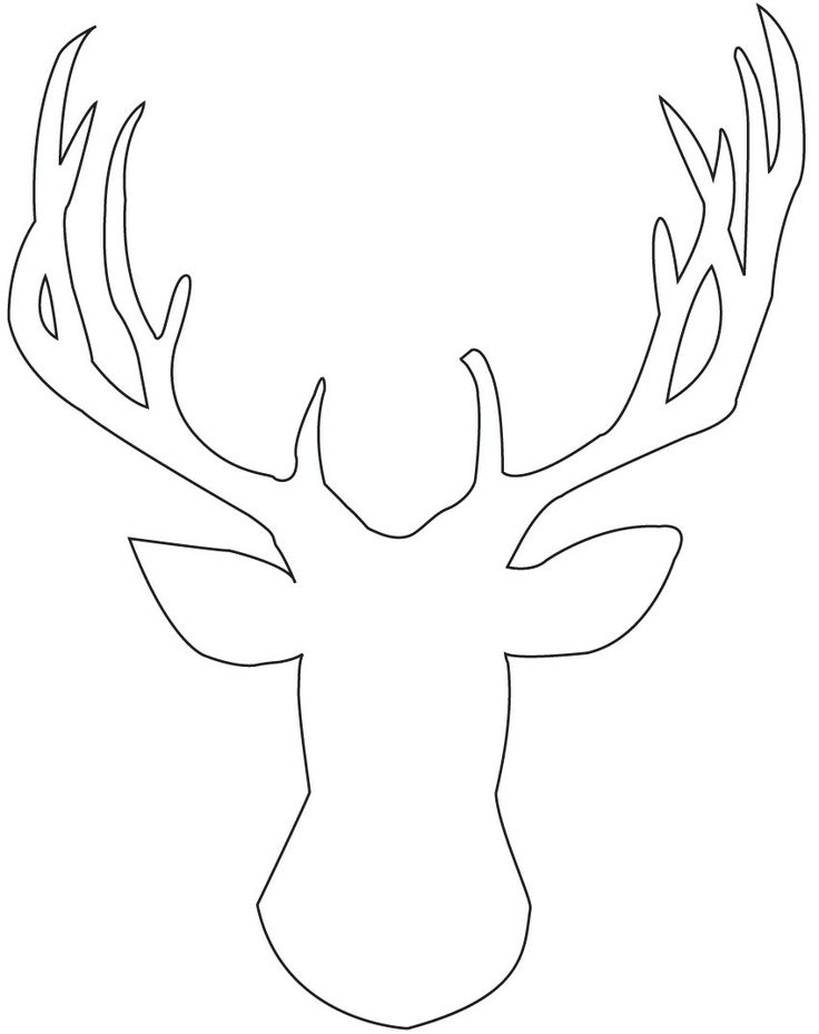 Reindeer Head Template Printable Christmas Pinterest Cliparts co