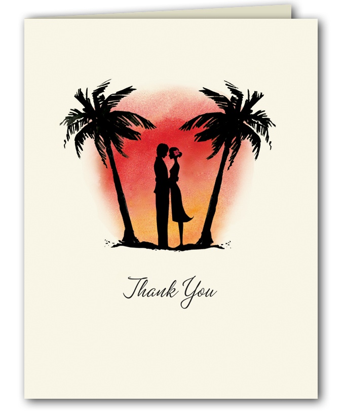Sunset Sweethearts Thank You Notes | Wedding: Welcome Totes & Favors