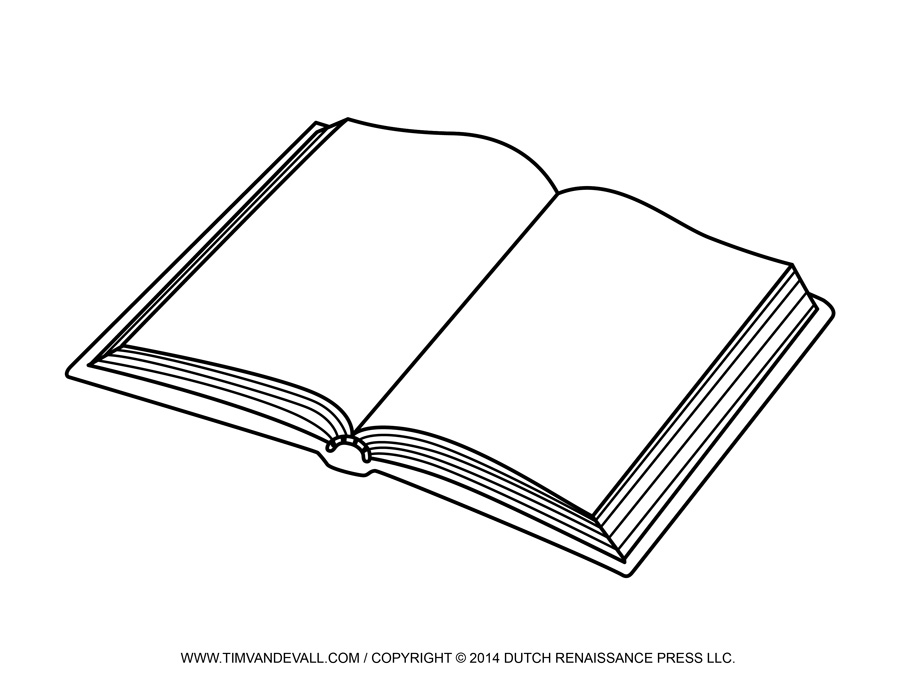 free book clipart black and white - photo #28