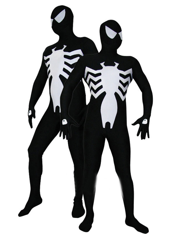 Black & white spandex Vemon Symbiote Spider Man Costume Spiderman ...