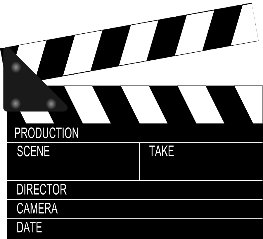 Movie Clapperboard Clipart, vector clip art online, royalty free ...