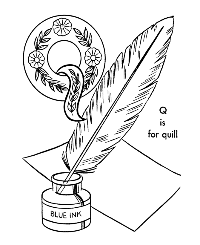 Quill Pens Colouring Pages (page 3)