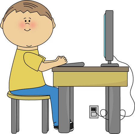 Student Using Computer Clip | Clipart Panda - Free Clipart Images