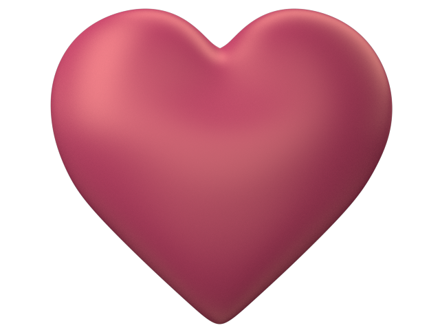 Peach 3d Love Heart with Transparent Background - Valentine Clip ...