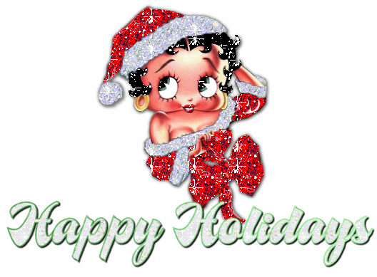 Happy holidays with betty boop | DesiComments.com