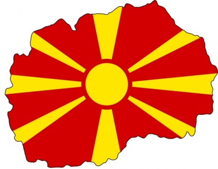 Flag Map Of Fyr Macedonia clip art Vector clip art - Free vector ...