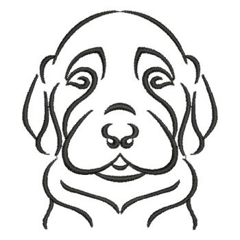 Embroidery Designs - Dog Head Outlines